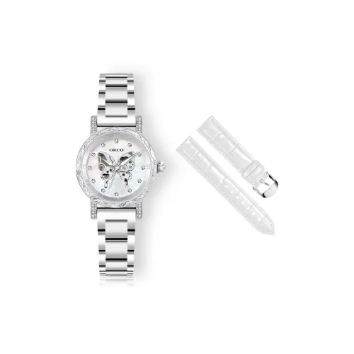 ORCO Автоматические механические часы Женские часы Белый циферблат