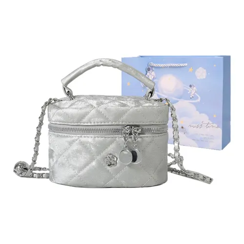 Duoluplo Doron Paul ПУ (полиуретан) Сумка через плечо Сумка Обычная Женская Серебряный Черный Белый