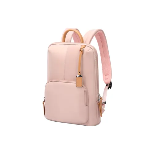 BOPAI Ткань из крупнозернистой текстуры коровья кожа рюкзак сумка для ноутбука стандартный унисекс черный розовый