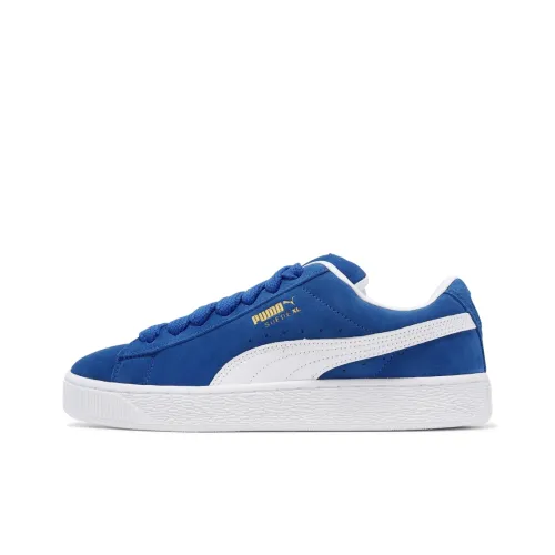 PUMA Suede Series Skate Balanced Легкий Низкий Топ Кроссовки для скейтбординга Унисекс Синий Белый