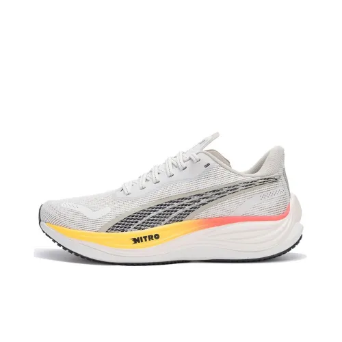 PUMA Velocity Nitro 3 Low Топ Беговые кроссовки Женские Серый Белый