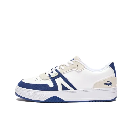 LACOSTE L001 Low Топ Скейтборд Кроссовки Мужские Белый Бежевый Синий