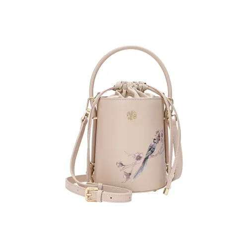 Ancient Yi Xi Коровья кожа Чонсам Сумка Сумка через плечо Сумка через плечо Маленькая Женская Светлая Вишневый цветок Розовый