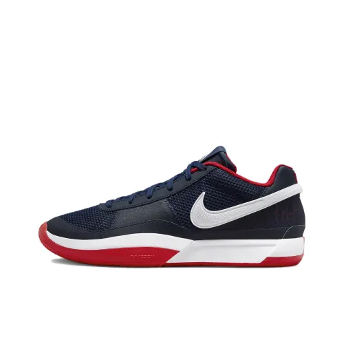 Nike Ja 1 Ja Morant 1 Баскетбольные кроссовки Low Топ Морской синий/Университетский красный/Белый Унисекс