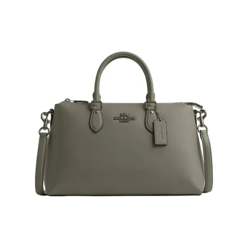 COACH Сумка через плечо из кожи большая женская армейский зеленый