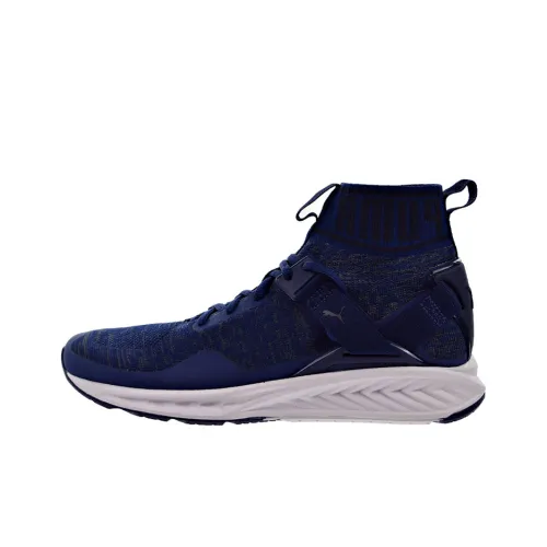 PUMA Ignite Evoknit Амортизация Покрытие Высокий Топ Повседневная Обувь Мужская Синяя