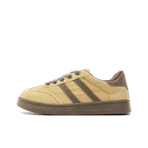 Mengsai Low-Top Canvas Shoes Yellow Women's