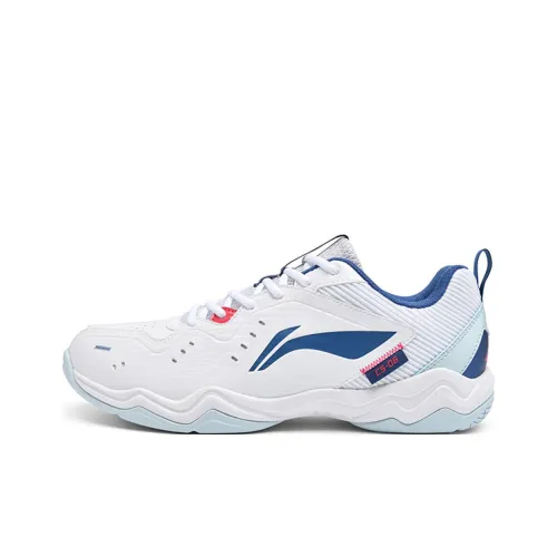 Лайнер Амортизация Износостойкая Низкая Обувь для Бадминтона Унисекс Белый Синий