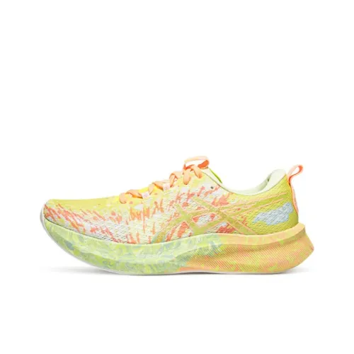 ASICS NOOSA TRI 16 Устойчивый к истиранию Дышащий Низкий Топ Бег на длинные дистанции Беговые кроссовки Мужской Желтый Зеленый