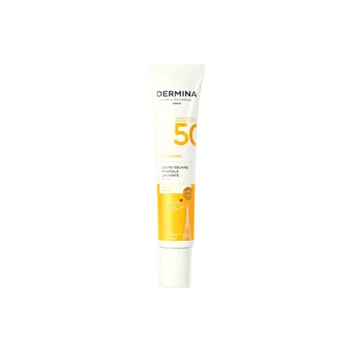 DERMINA Успокаивающий Естественный Набор Сэмпл ЗАБВЛЕКАТЕЛЬ SPF50 15 мл