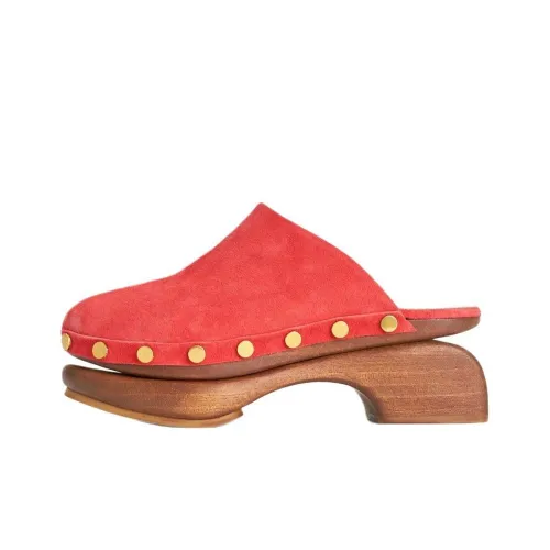 Staud Домашние тапочки 7,5 см Женские Красные