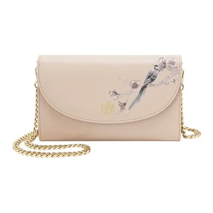 Ancient Yi Xi Сумка через плечо из коровьей кожи женская светло-вишнево-розовая