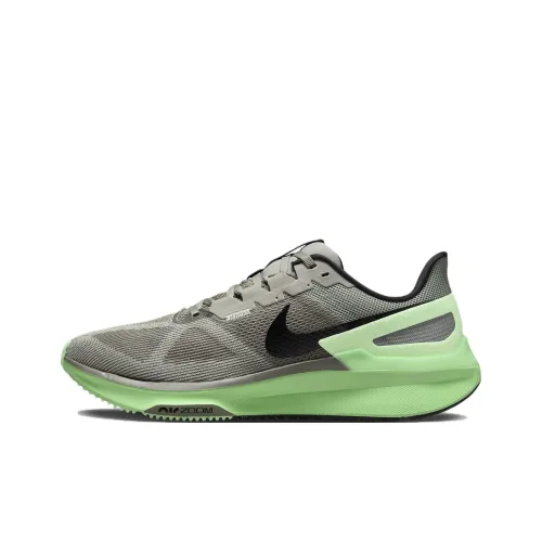 Nike Zoom Structure 25 Дышащий Низкий Топ Повседневная Беговая Обувь Мужская Серый Зеленый