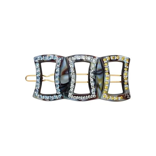 Alexandre Zouari Acetic ACID Fiber Plastic Crystal Hair Clips Women's Multicolor