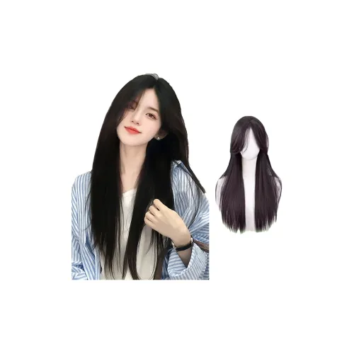 GLUNA The Средняя Часть OF The Восемь Персонажей Bangs IS Черный и Длинный Парики