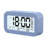 Светло-синий [Версия с батареей] Три набора будильника + подсветка + календарь