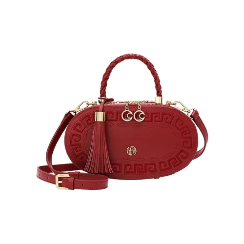 Ancient Yi Xi Коровья кожа Вышивка Сумка Сумка через плечо Сумка через плечо Женская Винтажная Красная