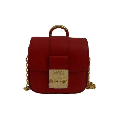 MCM Корова Кожа Сумка Женская Красная