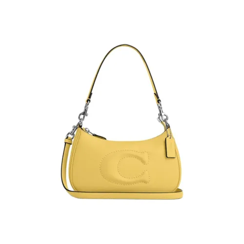 COACH Teri Коровья кожа Сумка Сумка через плечо Средняя Женская серебряная и белая