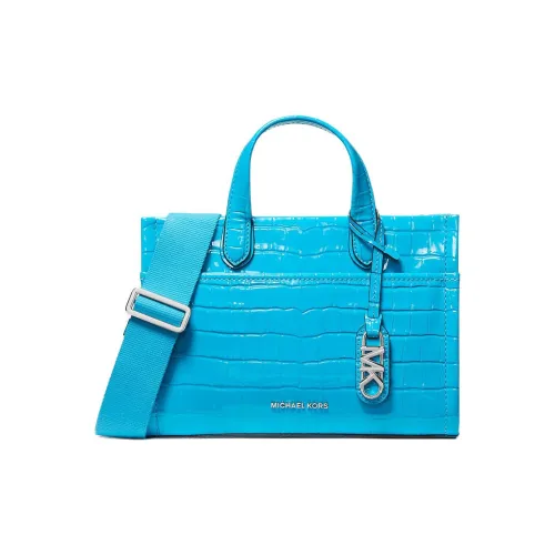 MICHAEL KORS Gigi Крокодил Тисненая кожа Сумка через плечо Сумка Маленькая Женская Santorini Синий