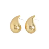 Золотые большие серьги-гвоздики (бренд, подарочная коробка)