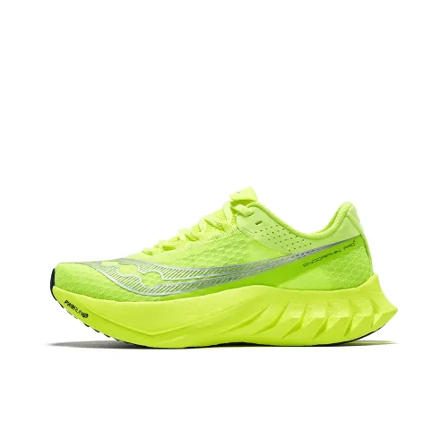 Saucony Endorphin Pro 4 Беговые кроссовки Низкий топ Зеленый Серебряный Мужской