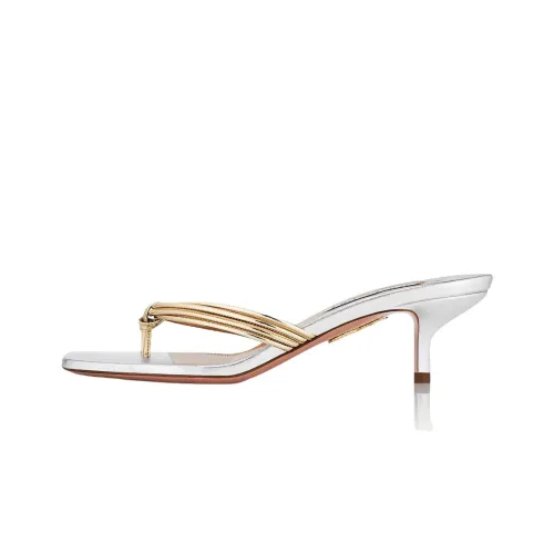 AQUAZZURA Шлепанцы 5 см Женские Белые