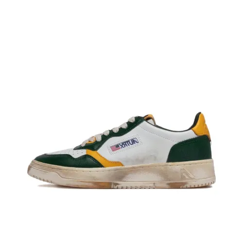 AUTRY Super Vintage противоскользящие низкие кроссовки для скейтбординга мужские белые зеленые