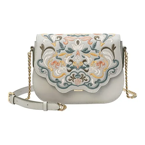 Ancient Yi Xi Сумки кросс-боди Цвет нефритовой шпильки Асфальтовый серый Женские