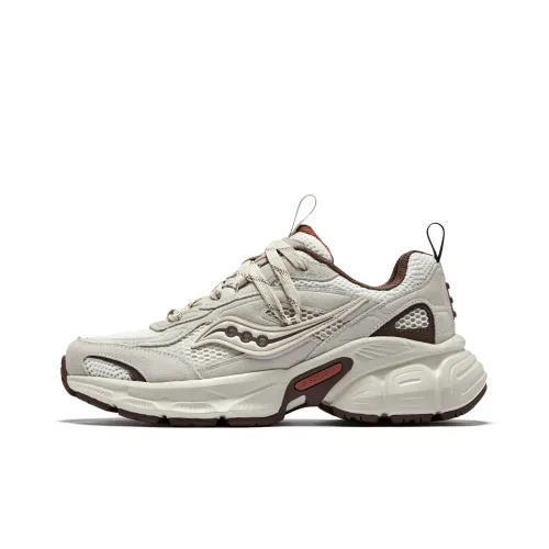 Saucony 2K CAVALRY Беговые кроссовки Низкий топ Бежевый Коричневый Унисекс