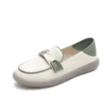 Бежевый, зеленый, кожа.