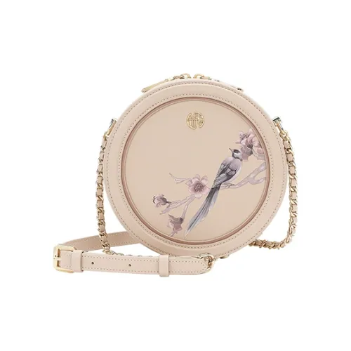 Ancient Yi Xi Коровья кожа Сумка через плечо Маленькая Женская Светлая вишнево-розовая