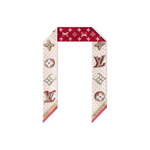 LOUIS VUITTON Шелковые шарфы Женские Красный