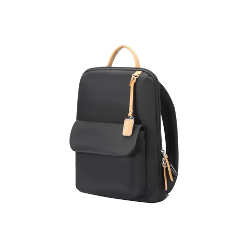 BOPAI Коровья кожа Рюкзак для студентов 14 дюймов Ноутбук Рюкзак Стандартный Женский Черный Розовый