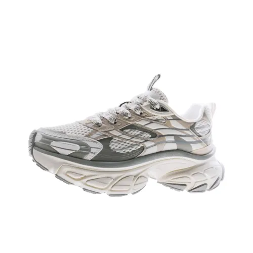 ANTA Low-Top Breathable Shoes White Silver Gray Men's