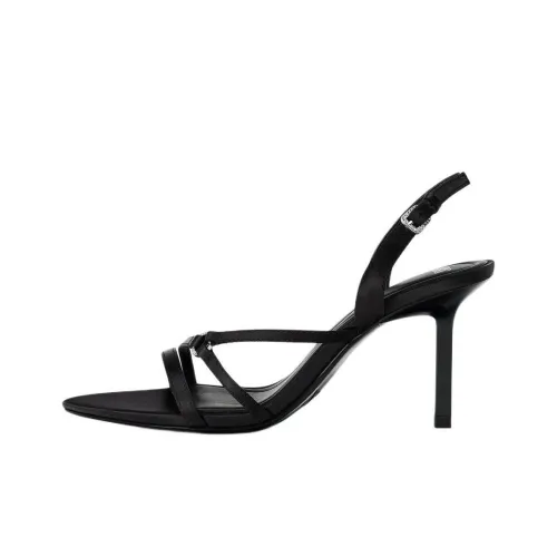 ZARA One Ремешок Сандалии 8 см Женские Черные