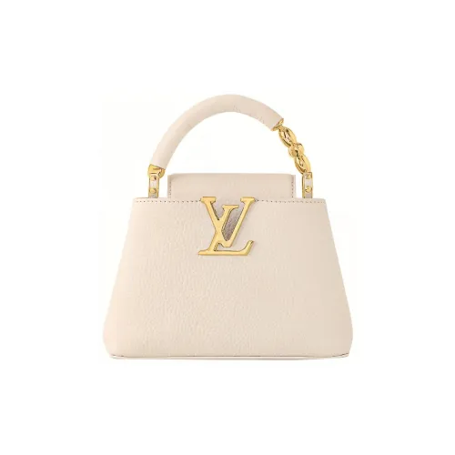 LOUIS VUITTON Capucines Кожа Сумка через плечо Сумка Мини Женская Кварц