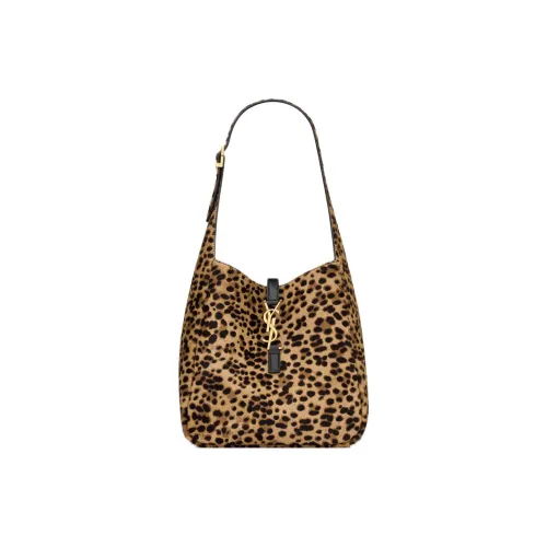 SAINT LAURENT LE5A7 Сумка из кожи из овечьего меха с лошадиной кожей сумка через плечо женская бежевая и черная