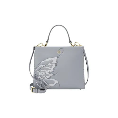 Ancient Yi Xi Коровья кожа Чонсам Через плечо Одно плечо Сумка Женская Светлый Пыльно-фиолетовый