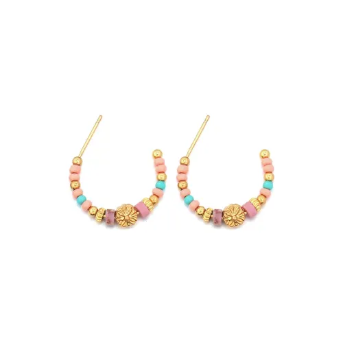 PANDUONA Медный Дофаминовая одежда Многоцветный Серьги-гвоздики Женские