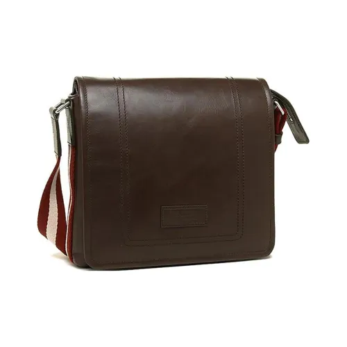 BALLY Кожа Курьерская Сумка Сумка через плечо Маленькая Мужская Коричневая