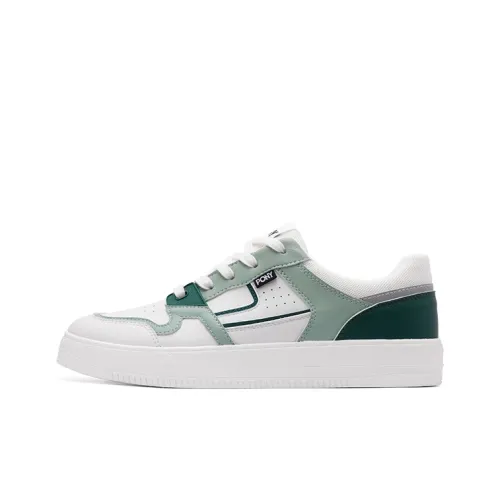 PONY Slip-resistant Abrasion-resistant Low-top Skateboard Shoes Unisex White Green Пони Slip-resistant Abrasion-resistant Низкие кеды для скейтбординга Унисекс Белый Зеленый