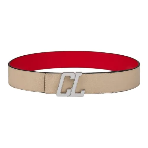 CL LUBOTING Значок Дизайн Телячья кожа Кожаные ремни Мужской Коричневый Ширина 4CM