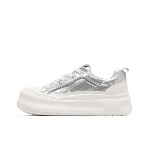 C°BANNER Низкие кроссовки для скейтбординга цвет серебристый женские