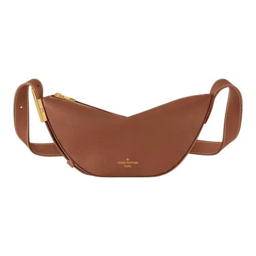 LOUIS VUITTON Bumbag Гладкая Телячья Кожа Бананка Стандартная Женская Коньячный Коричневый