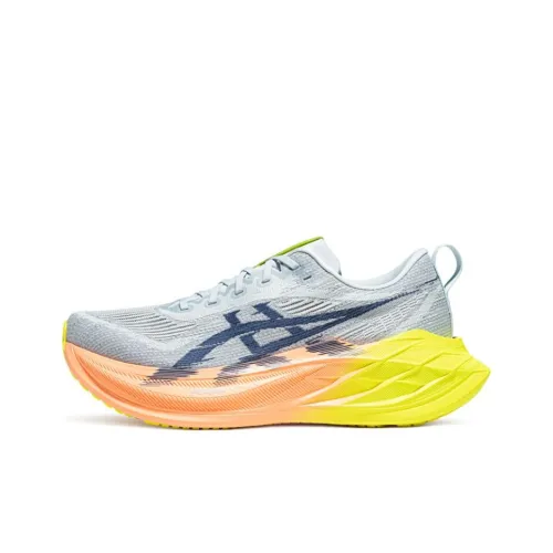 ASICS SUPERBLAST 2 Дышащий Низкий Топ Повседневный Марафон Спринт Беговые кроссовки Унисекс Серый Желтый