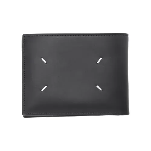 Maison Margiela Гладкая кожа с телячьей кожей кошелек мужской черный