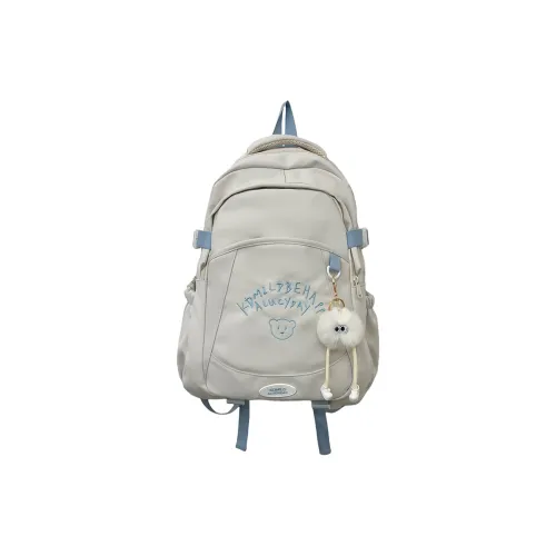 Dusen Kangaroo Нейлон Рюкзак Женские Экрю Черный Розовый Желтый