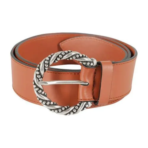 ORCIANI Логотип бренда Телячья кожа Кожаные ремни Женские Коричневый