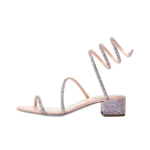 RENE CAOVILLA Cleo One Sandals Strap 3,5cm Women's Beige
